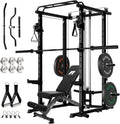 Power Cage Home Gym Package with Cable Crossover System